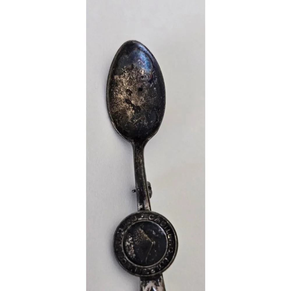 Vtg 925 sterling brooch spoon tarnish